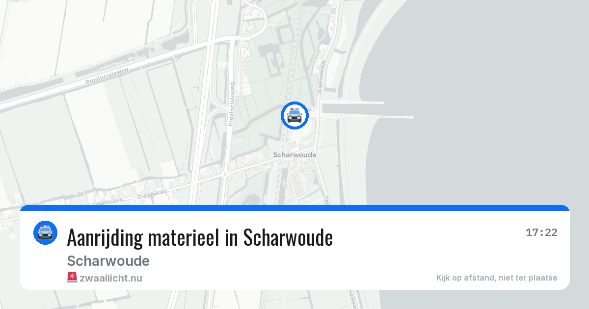 Aanrijding materieel in Scharwoude — 26 mrt 2026