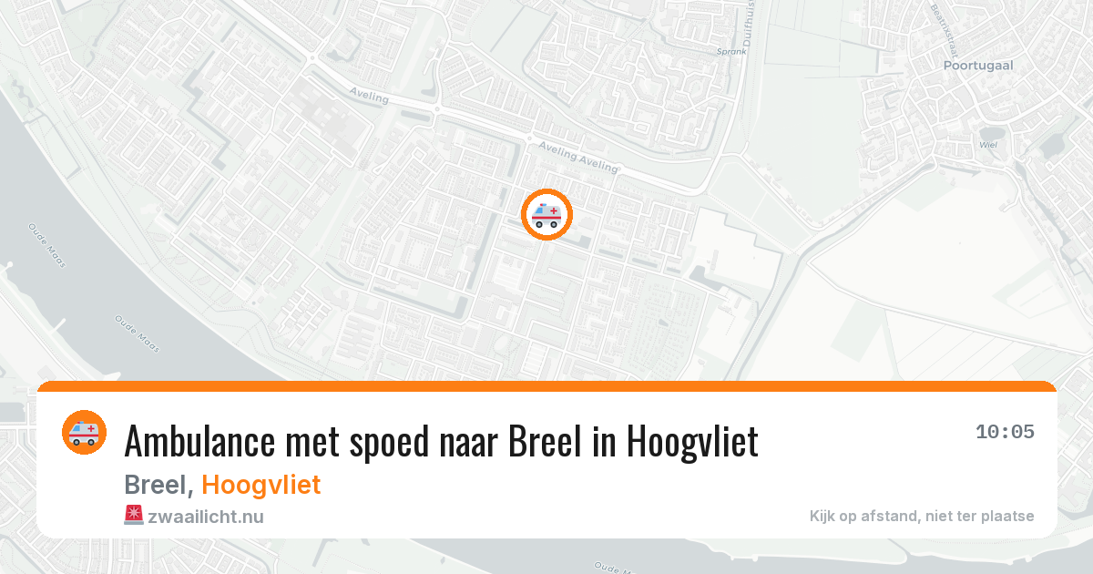 Ambulance met spoed naar Breel in Hoogvliet — 27 jul 2026
