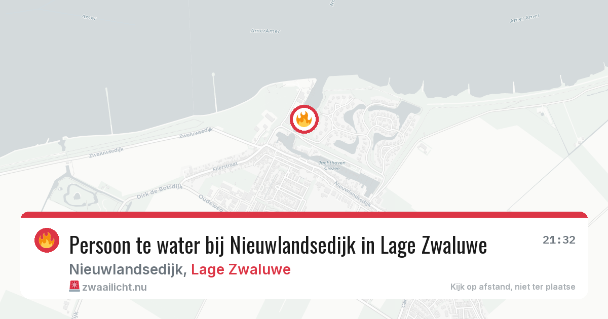 Persoon te water bij Nieuwlandsedijk in Lage Zwaluwe — 24 jul 2026