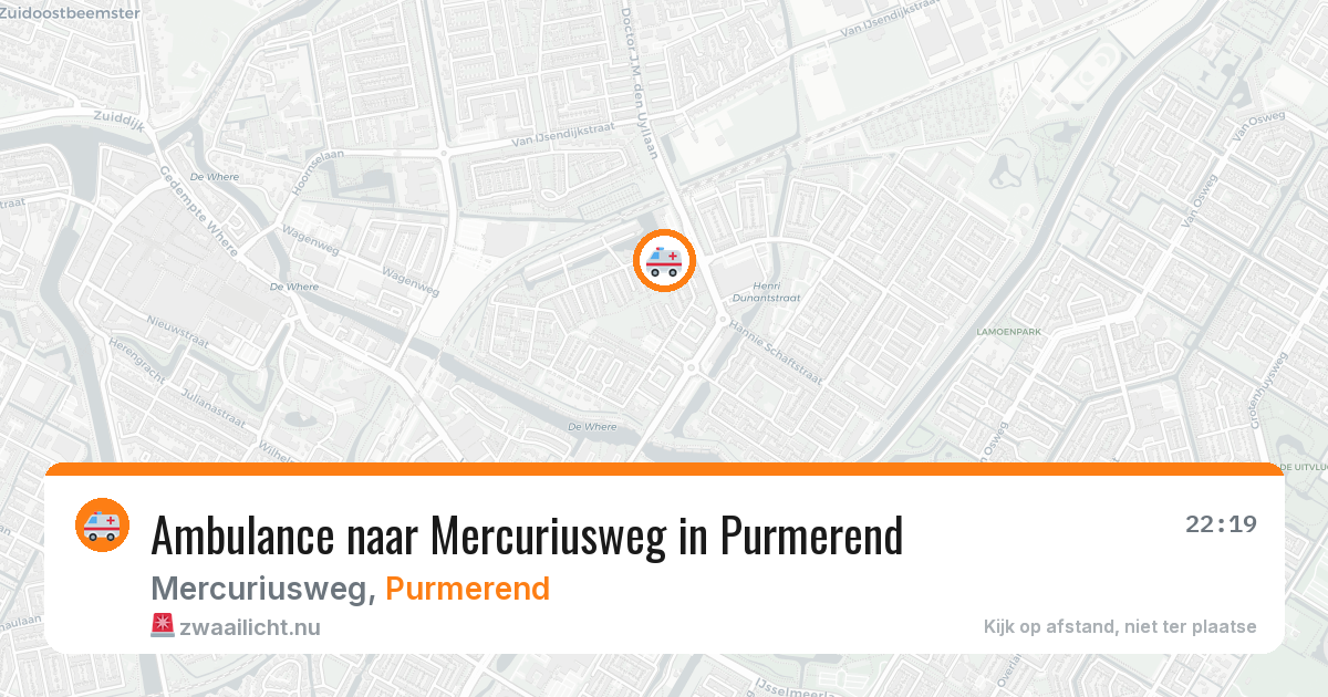 Ambulance naar Mercuriusweg in Purmerend — 10 jul 2026
