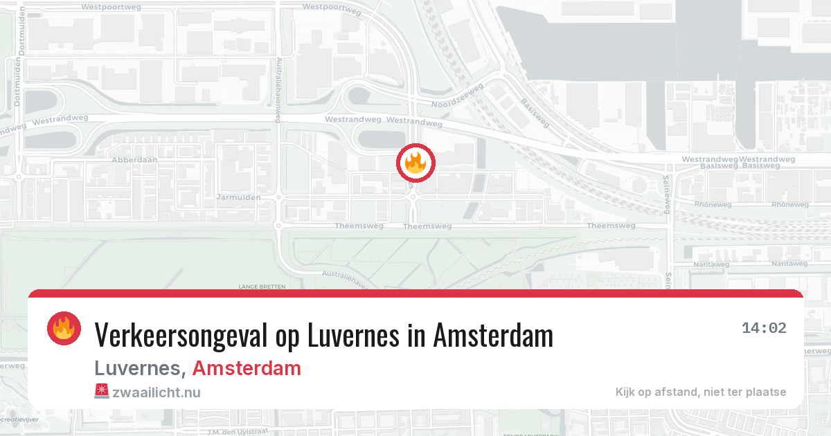 Verkeersongeval op Luvernes in Amsterdam — 23 jul 2026