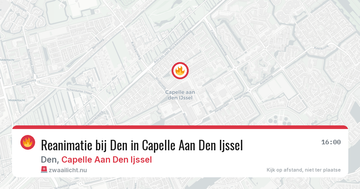Reanimatie bij Den in Capelle Aan Den Ijssel — 29 mei 2026