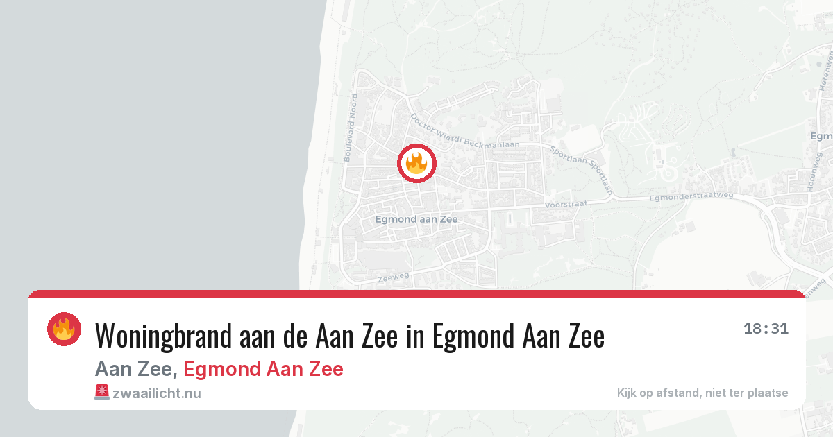 Woningbrand aan de Aan Zee in Egmond Aan Zee — 29 mei 2026