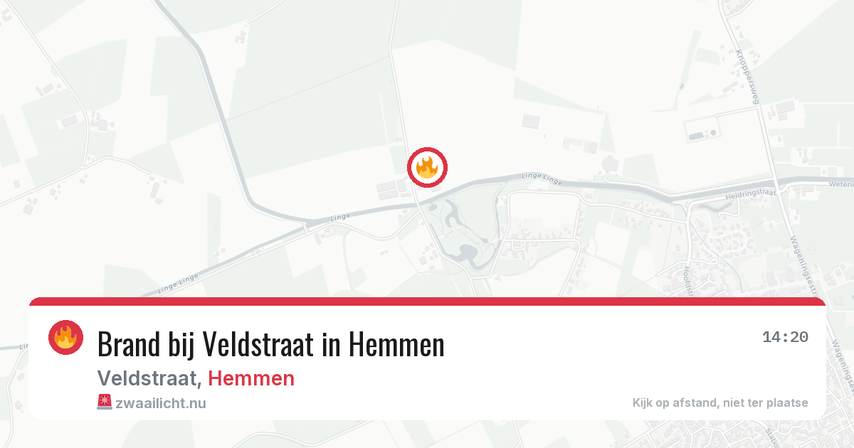 Brand bij Veldstraat in Hemmen — 6 jul 2026