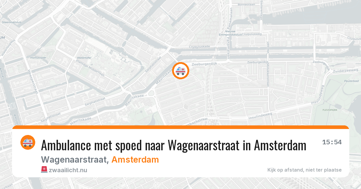 Ambulance met spoed naar Wagenaarstraat in Amsterdam — 19 jul 2026