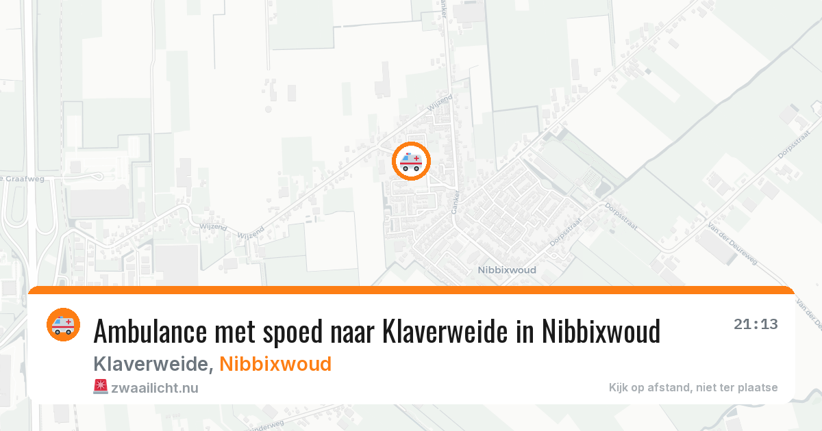 Ambulance met spoed naar Klaverweide in Nibbixwoud — 2 jul 2026