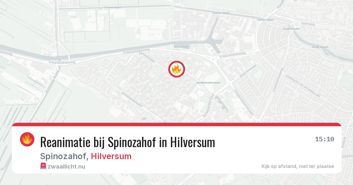Reanimatie bij Spinozahof in Hilversum — 13 jul 2026