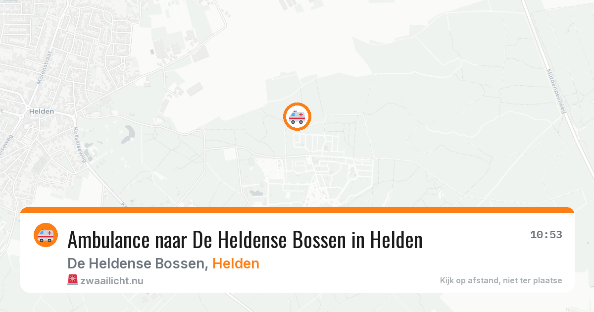 Ambulance naar De Heldense Bossen in Helden — 11 jul 2026