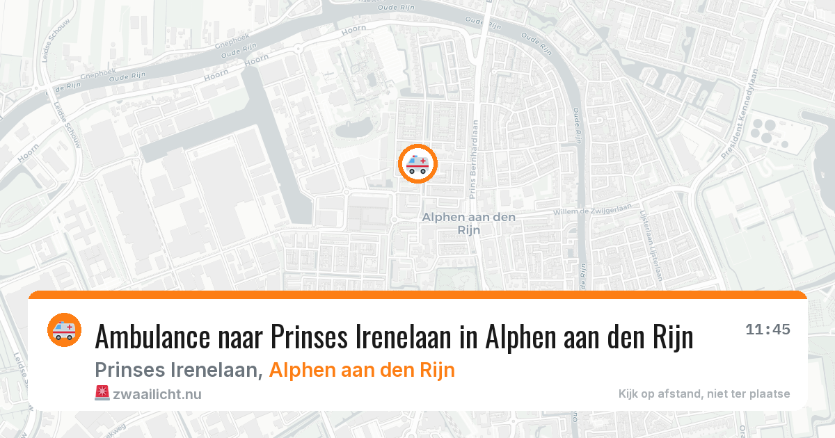 Ambulance naar Prinses Irenelaan in Alphen aan den Rijn — 21 jul 2026