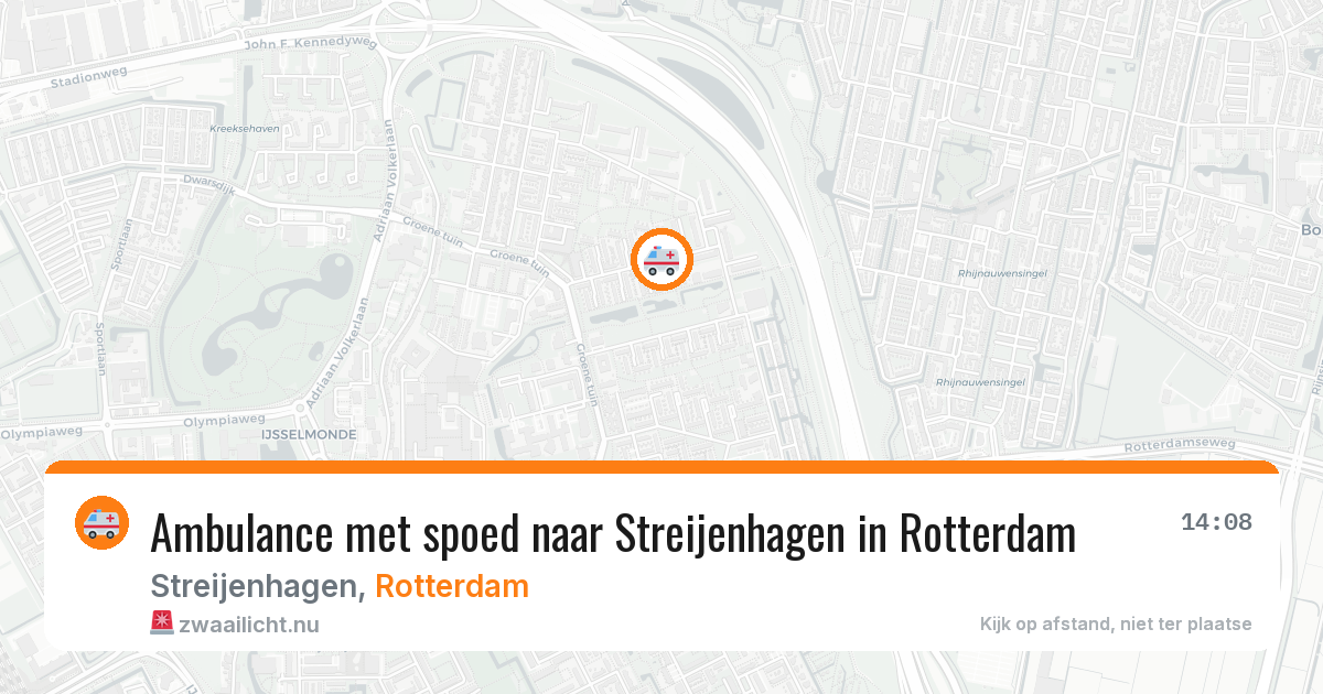 Ambulance met spoed naar Streijenhagen in Rotterdam — 3 mei 2026