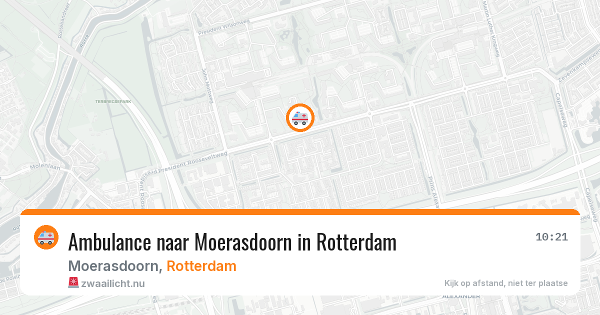 Ambulance naar Moerasdoorn in Rotterdam — 20 mrt 2026