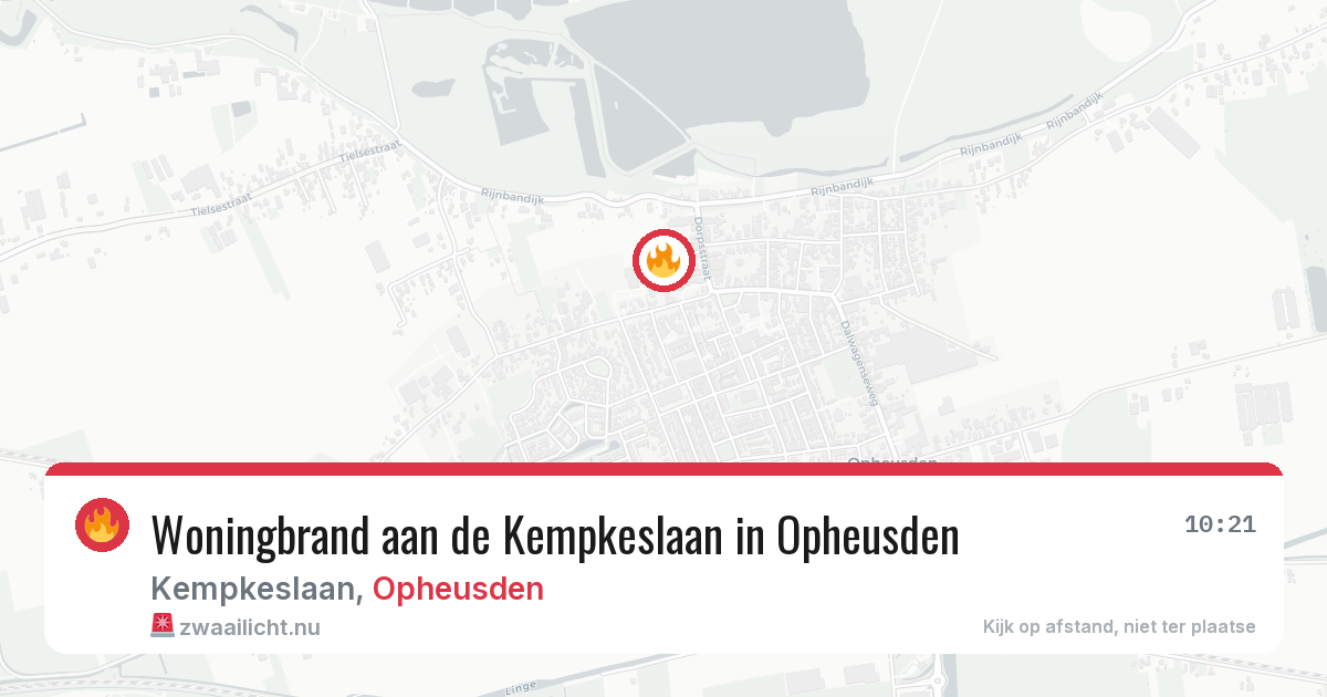 Woningbrand aan de Kempkeslaan in Opheusden — 1 mei 2026