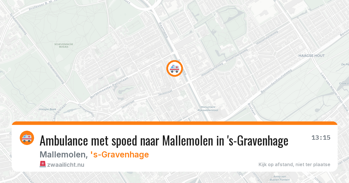 Ambulance met spoed naar Mallemolen in 's-Gravenhage — 19 mrt 2026