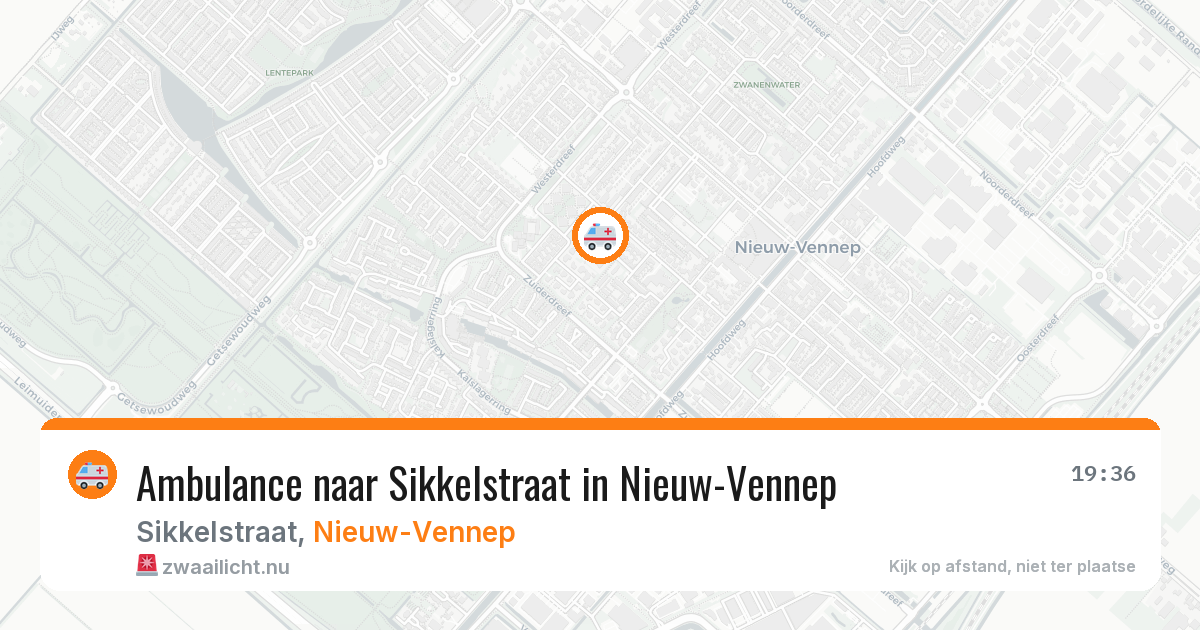 Ambulance naar Sikkelstraat in Nieuw-Vennep — 14 jul 2026