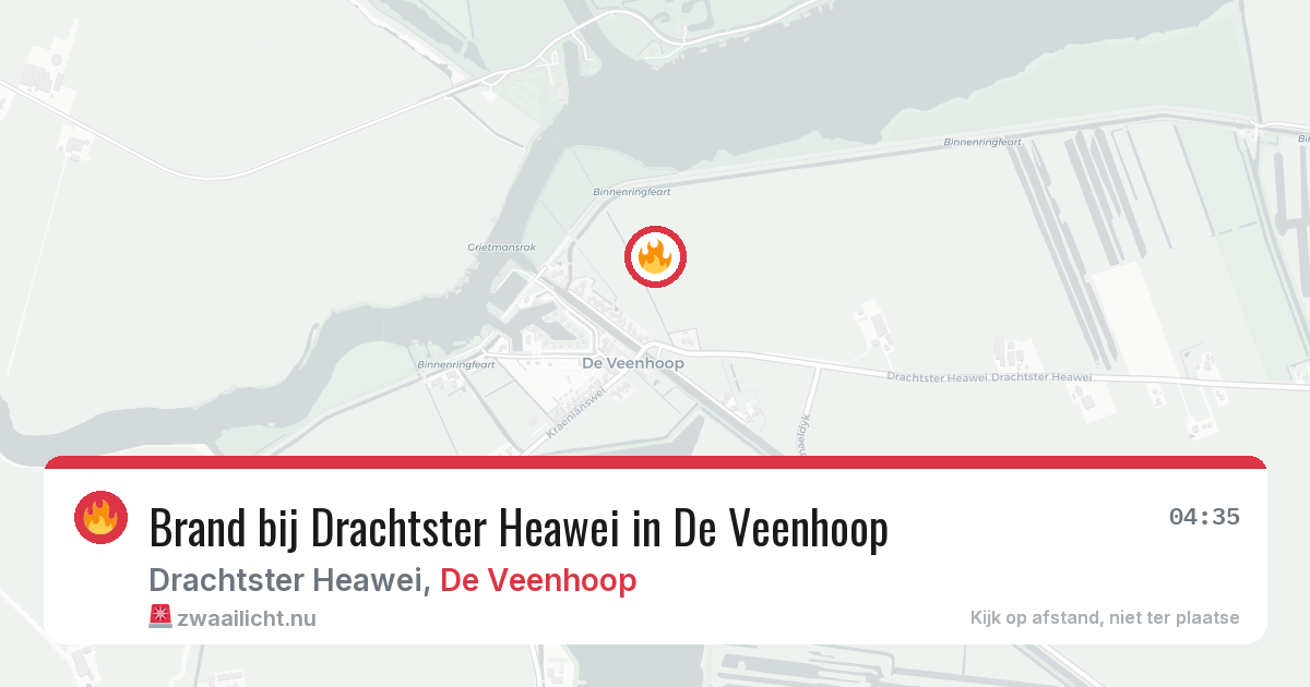 Brand bij Drachtster Heawei in De Veenhoop — 20 mei 2026