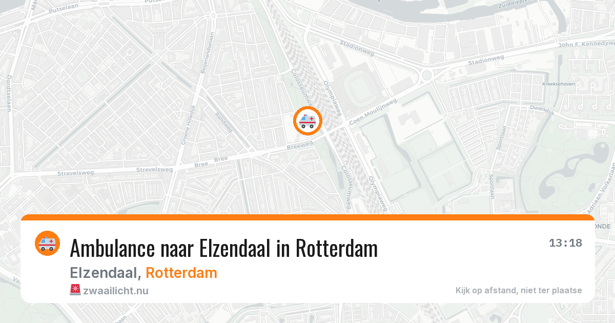 Ambulance naar Elzendaal in Rotterdam — 10 jul 2026