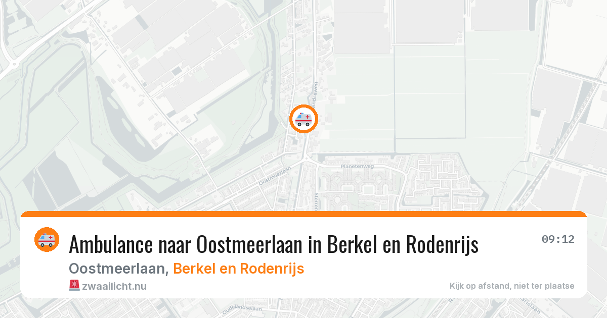 Ambulance naar Oostmeerlaan in Berkel en Rodenrijs — 12 jul 2026