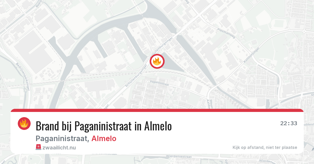 Brand bij Paganinistraat in Almelo — 15 mei 2026
