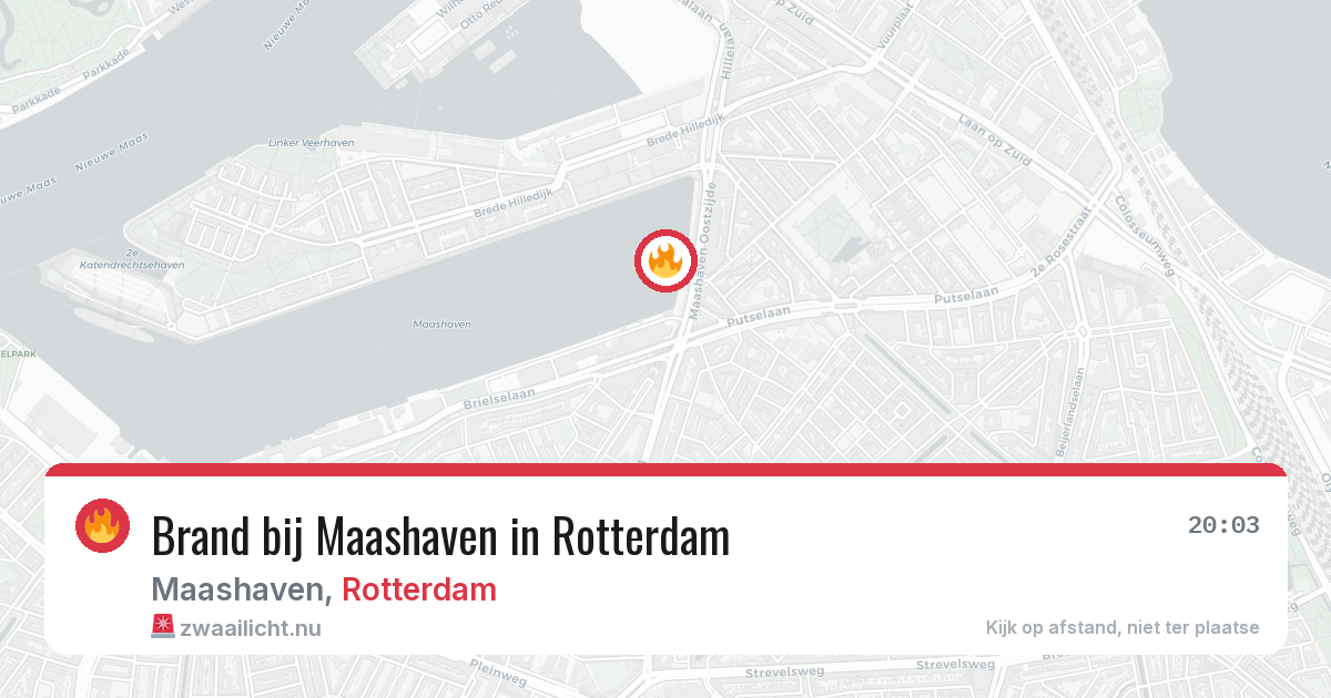 Brand bij Maashaven in Rotterdam — 17 mei 2026