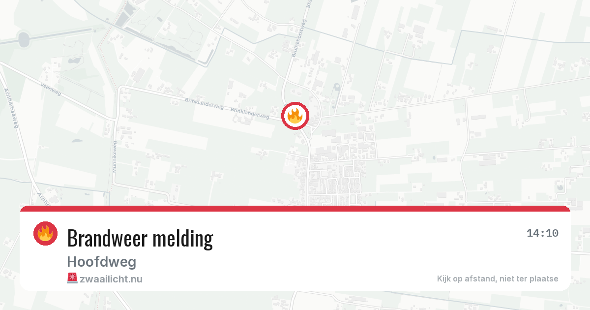 Brandweer melding — 13 jun 2026