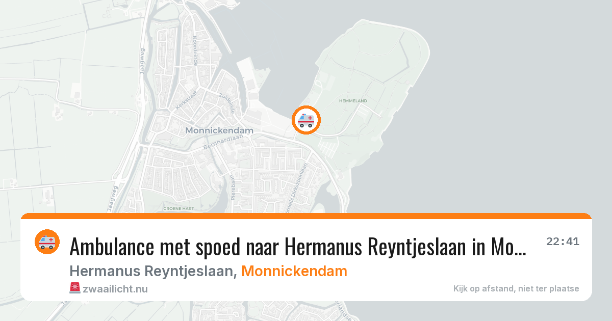 Ambulance met spoed naar Hermanus Reyntjeslaan in Monnickendam — 17 jul 2026