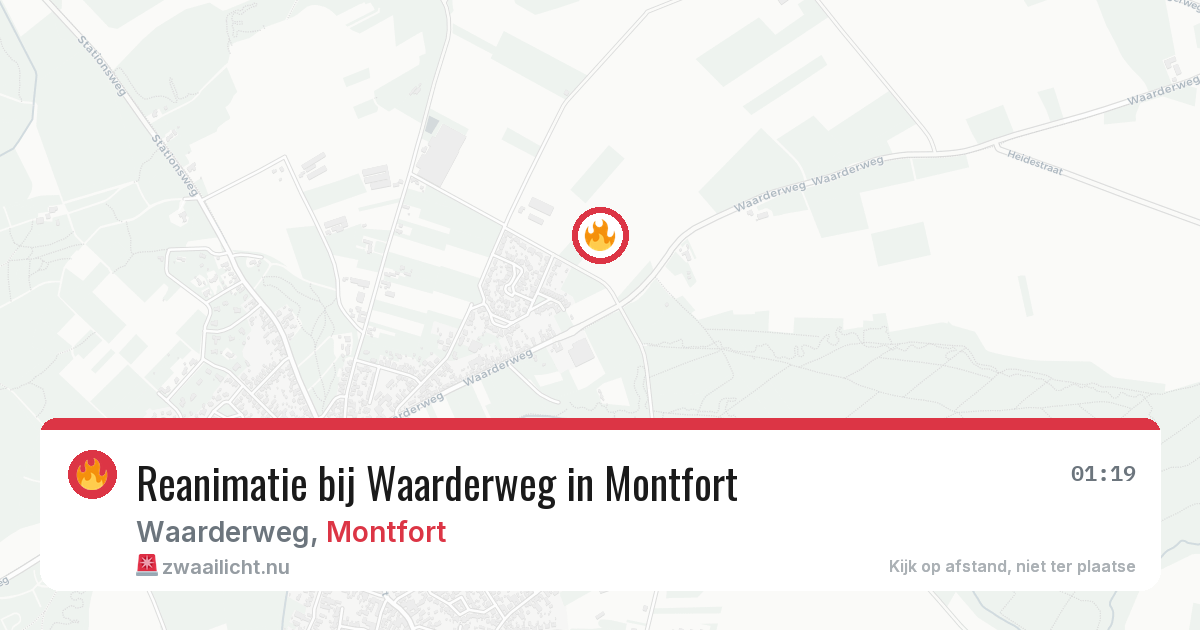 Reanimatie bij Waarderweg in Montfort — 25 mei 2026