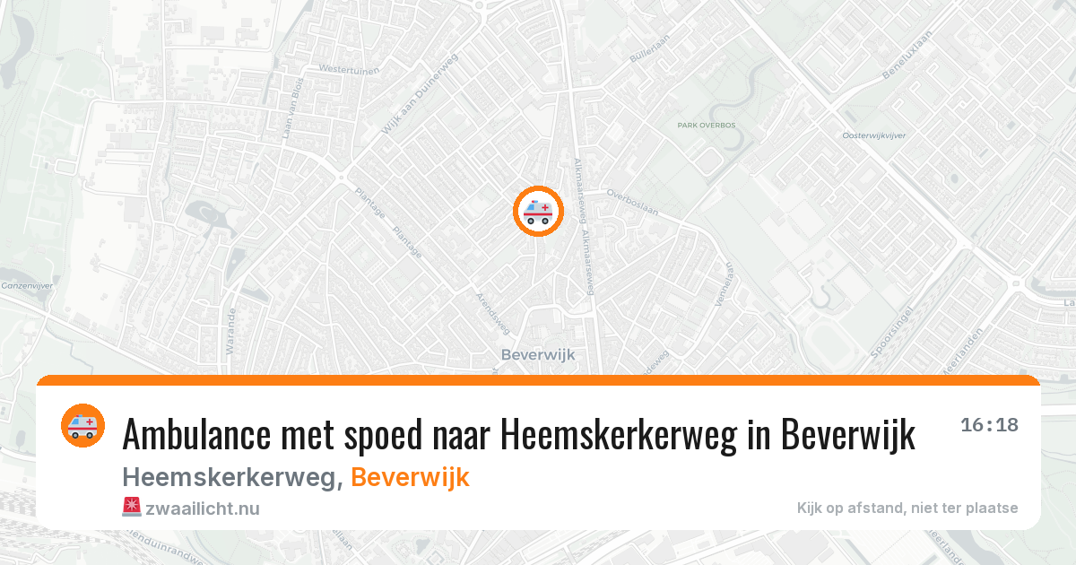 Ambulance met spoed naar Heemskerkerweg in Beverwijk — 12 jul 2026