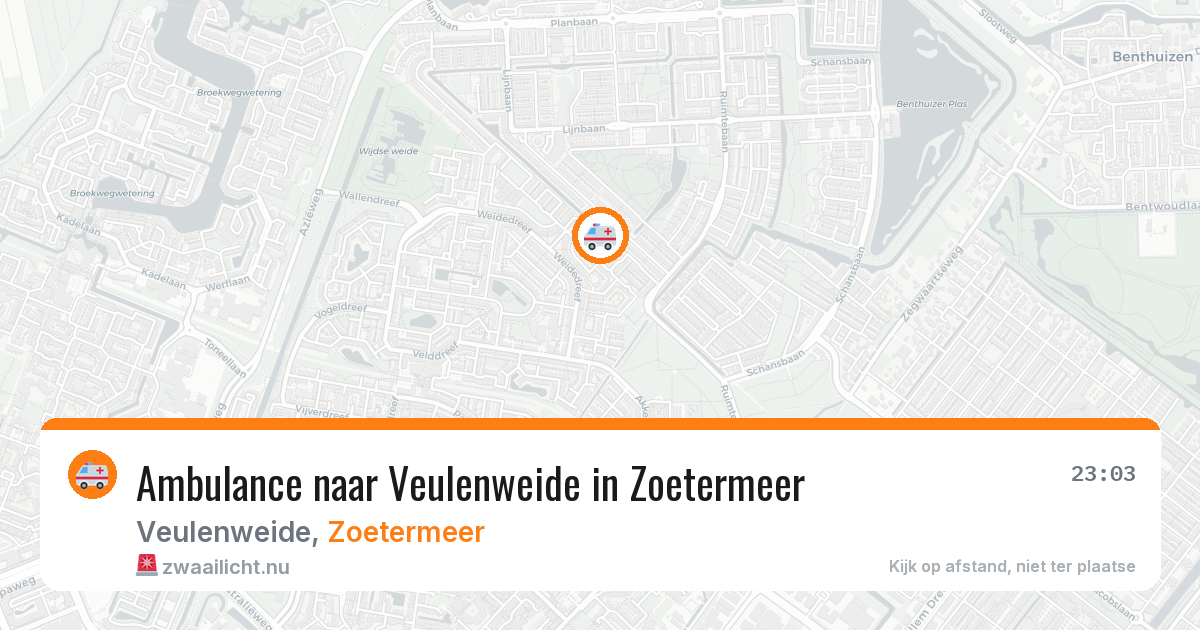 Ambulance naar Veulenweide in Zoetermeer — 8 jun 2026