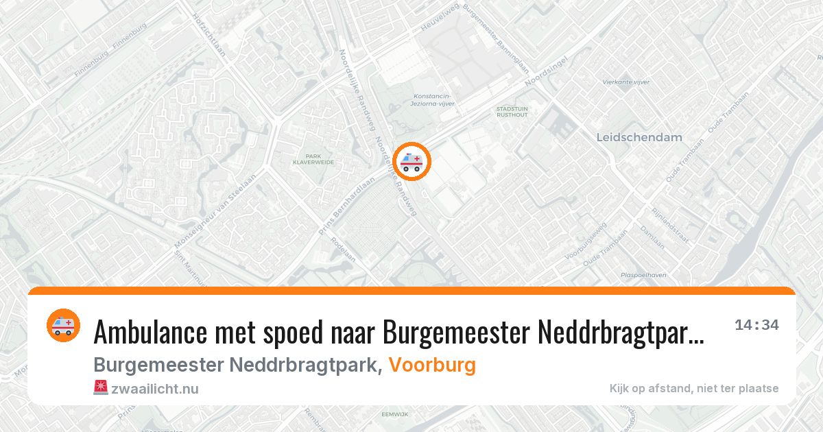 Ambulance met spoed naar Burgemeester Neddrbragtpark in Voorburg — 8 jun 2026