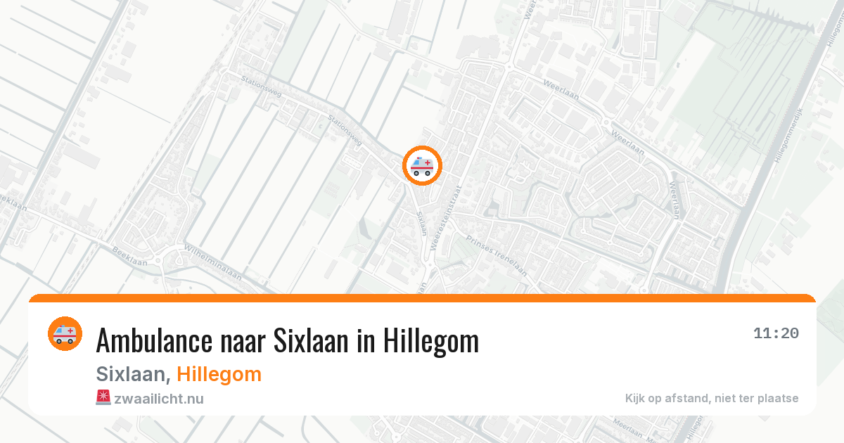 Ambulance naar Sixlaan in Hillegom — 27 mrt 2026