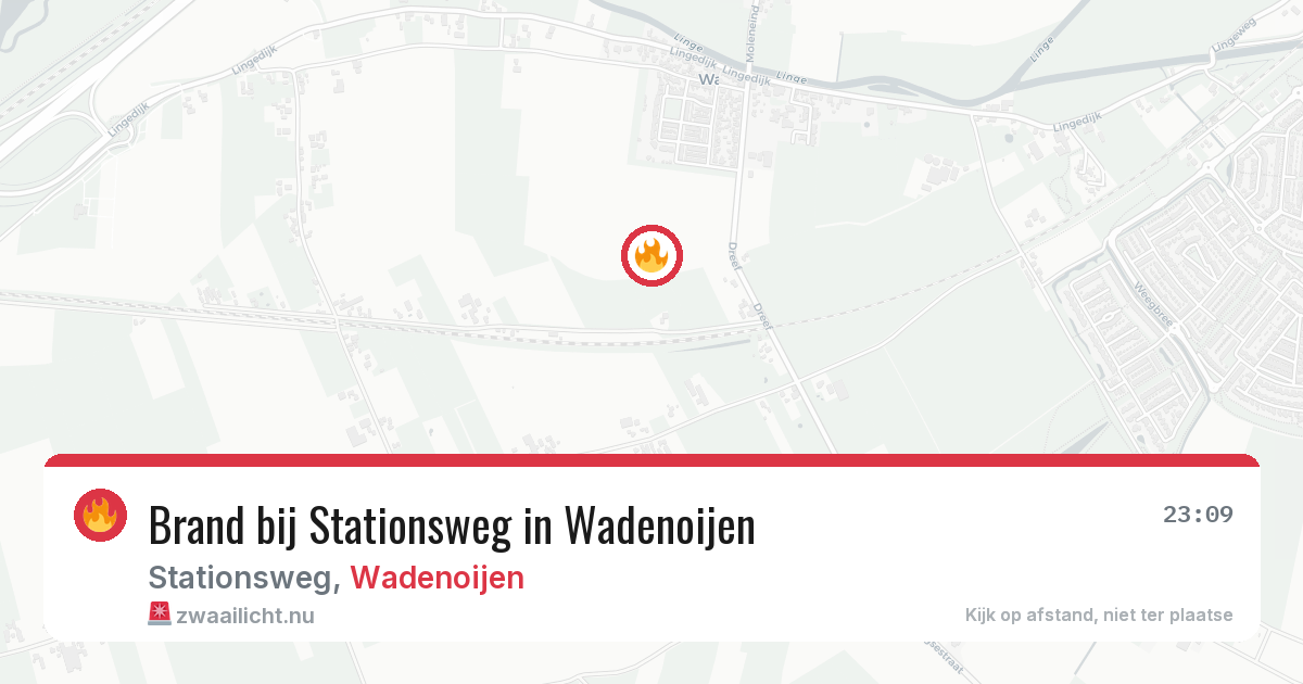 Brand bij Stationsweg in Wadenoijen — 30 mei 2026