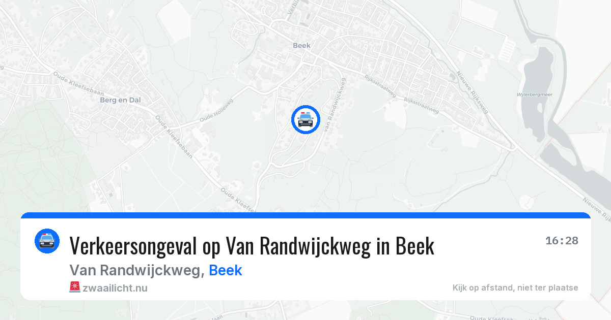 Verkeersongeval op Van Randwijckweg in Beek — 26 feb 2026