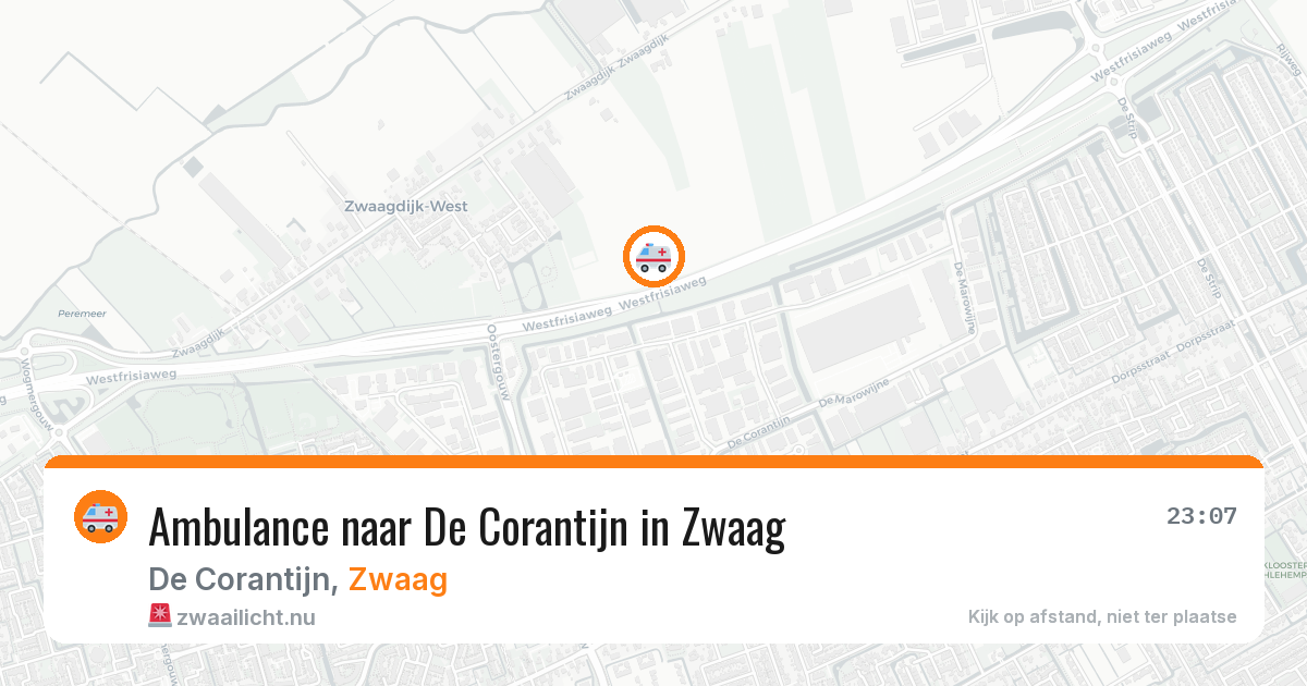 Ambulance naar De Corantijn in Zwaag — 9 mei 2026