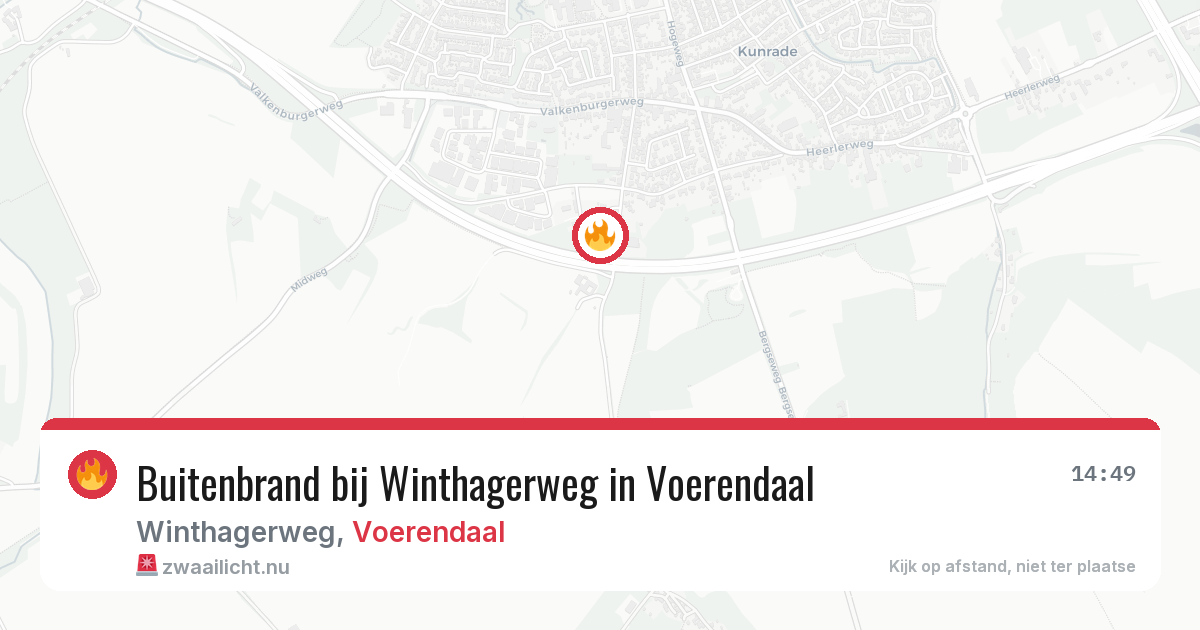 Buitenbrand bij Winthagerweg in Voerendaal — 18 jul 2026