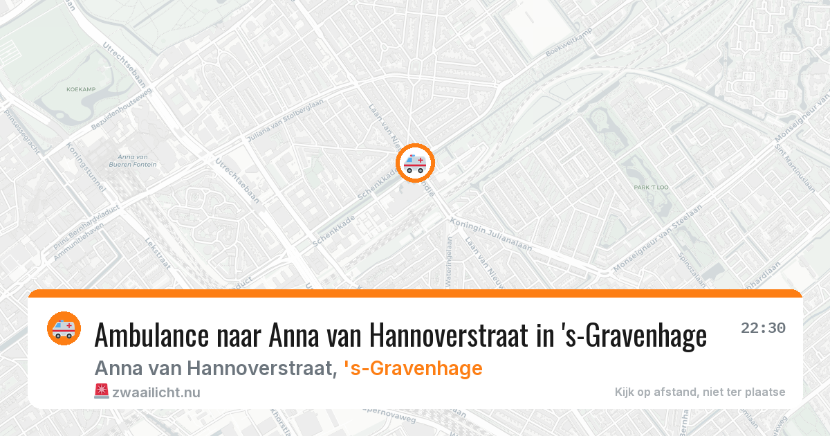 Ambulance naar Anna van Hannoverstraat in 's-Gravenhage — 18 jul 2026