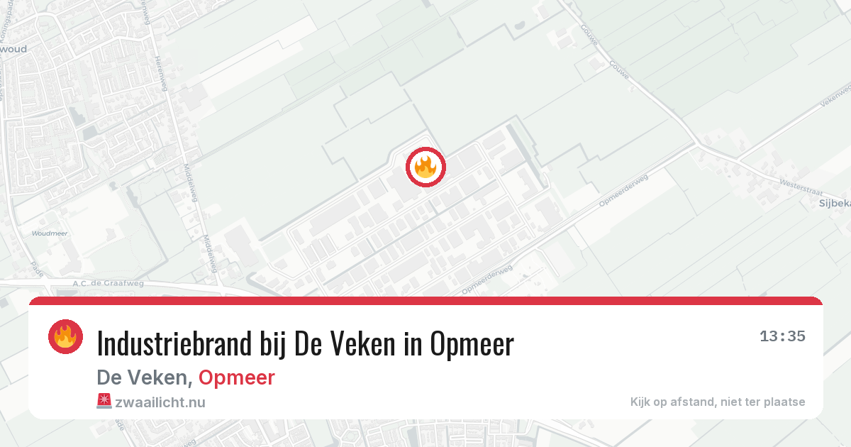 Industriebrand bij De Veken in Opmeer — 2 jun 2026