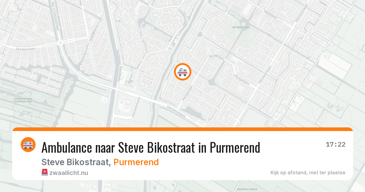 Ambulance naar Steve Bikostraat in Purmerend — 26 mei 2026