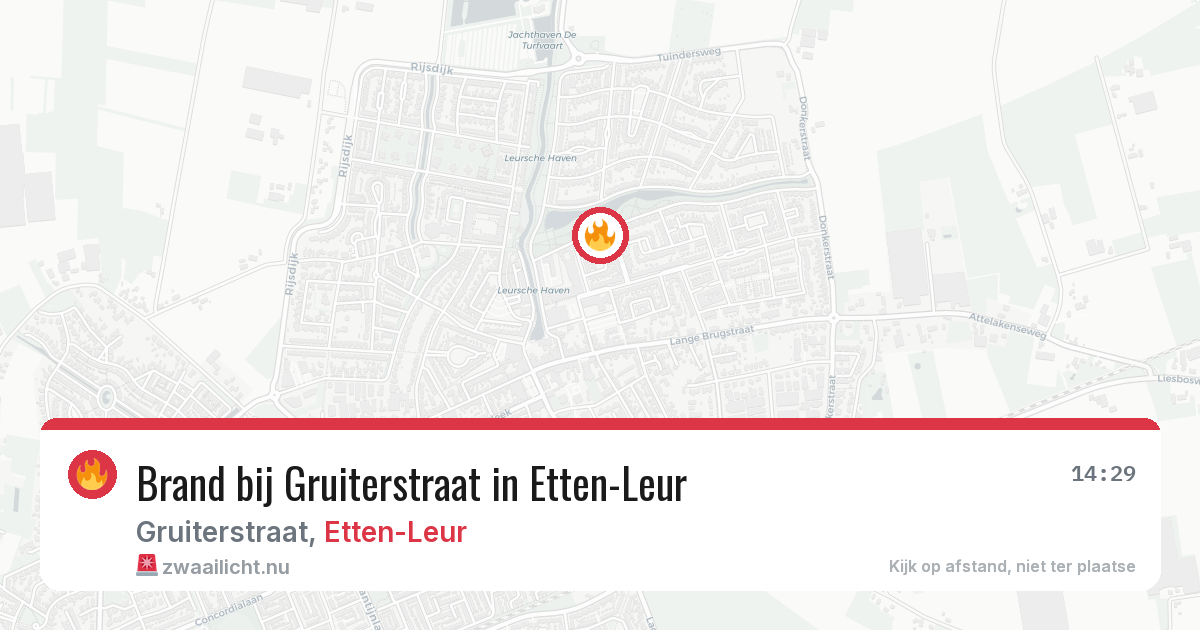 Brand bij Gruiterstraat in Etten-Leur — 4 jun 2026