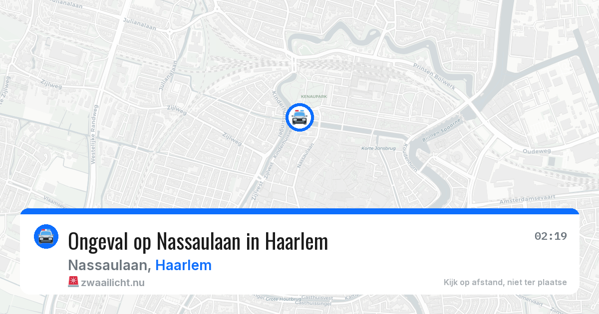 Ongeval op Nassaulaan in Haarlem — 12 jul 2026