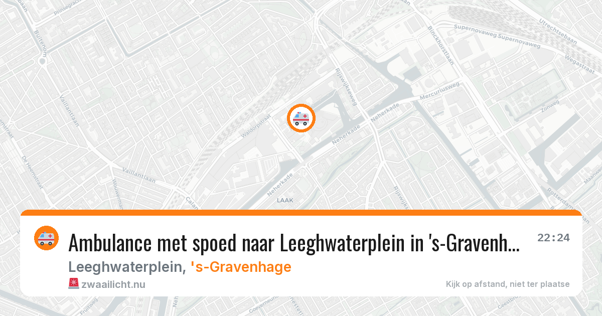 Ambulance met spoed naar Leeghwaterplein in 's-Gravenhage — 29 mei 2026
