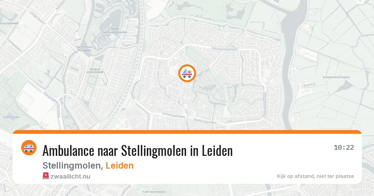 Ambulance naar Stellingmolen in Leiden — 19 jul 2026