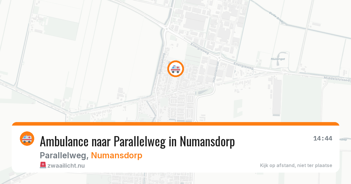 Ambulance naar Parallelweg in Numansdorp — 25 jul 2026