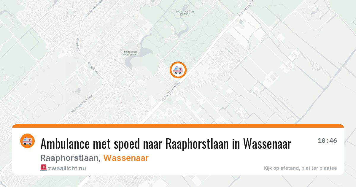 Ambulance met spoed naar Raaphorstlaan in Wassenaar — 17 jul 2026