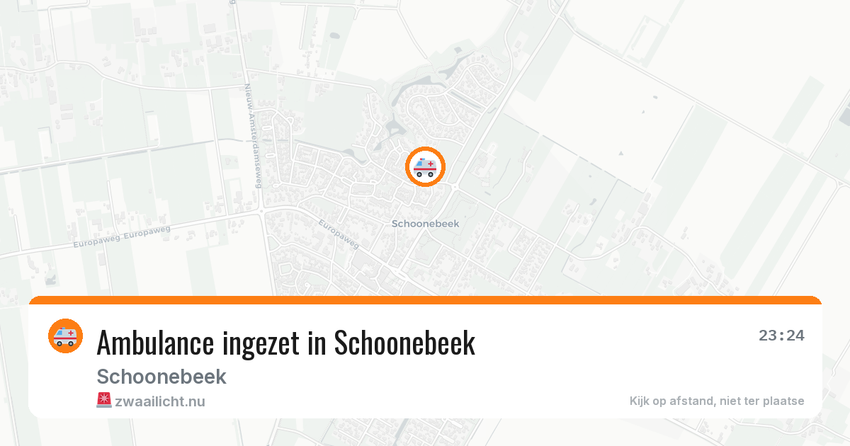 Ambulance ingezet in Schoonebeek — 9 jul 2026 | 🚨 Zwaailicht.nu