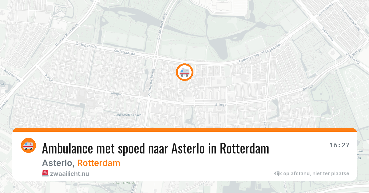 Ambulance met spoed naar Asterlo in Rotterdam — 26 mei 2026