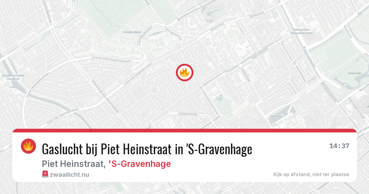 Gaslucht bij Piet Heinstraat in 'S-Gravenhage — 24 feb 2026