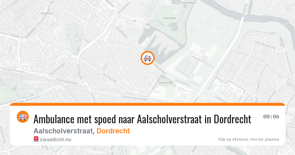 Ambulance met spoed naar Aalscholverstraat in Dordrecht — 18 mei 2026