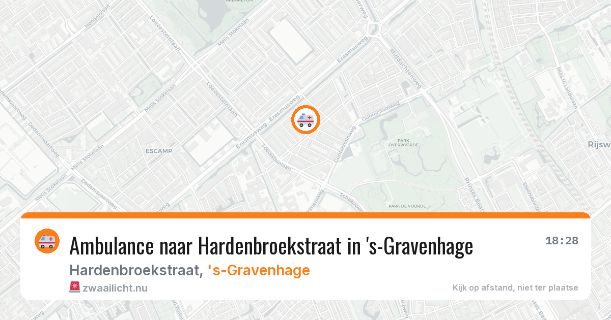 Ambulance naar Hardenbroekstraat in 's-Gravenhage — 14 jul 2026