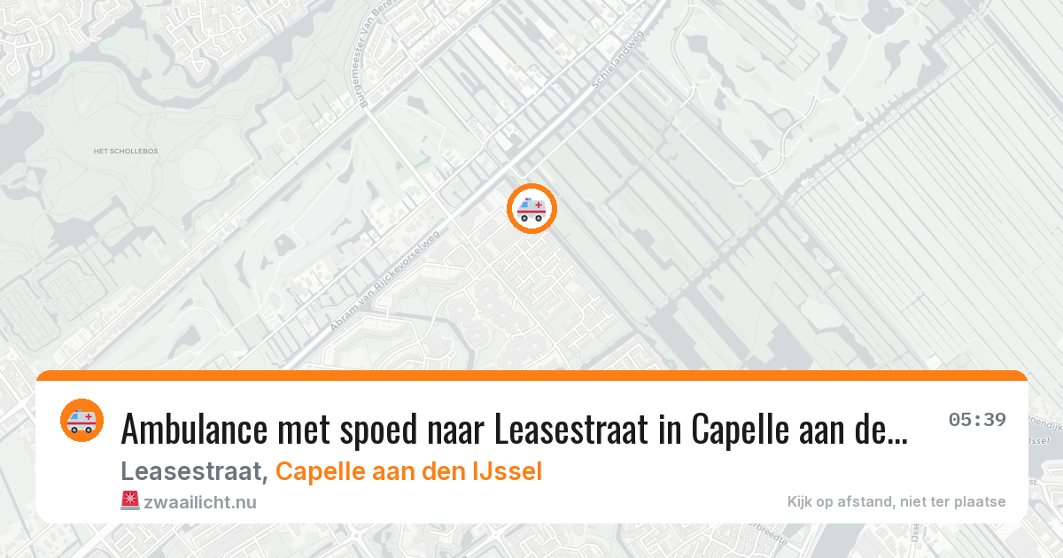Ambulance met spoed naar Leasestraat in Capelle aan den IJssel — 19 jul 2026