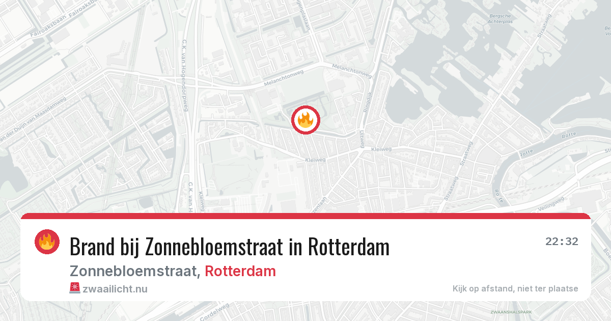 Brand bij Zonnebloemstraat in Rotterdam — 30 mrt 2026